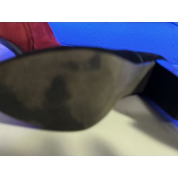 Lucky Brand 7.5 M Wyshing Suede Heeled Slip on Bootie Pumps Black Women's Shoes - Picture 10 of 16